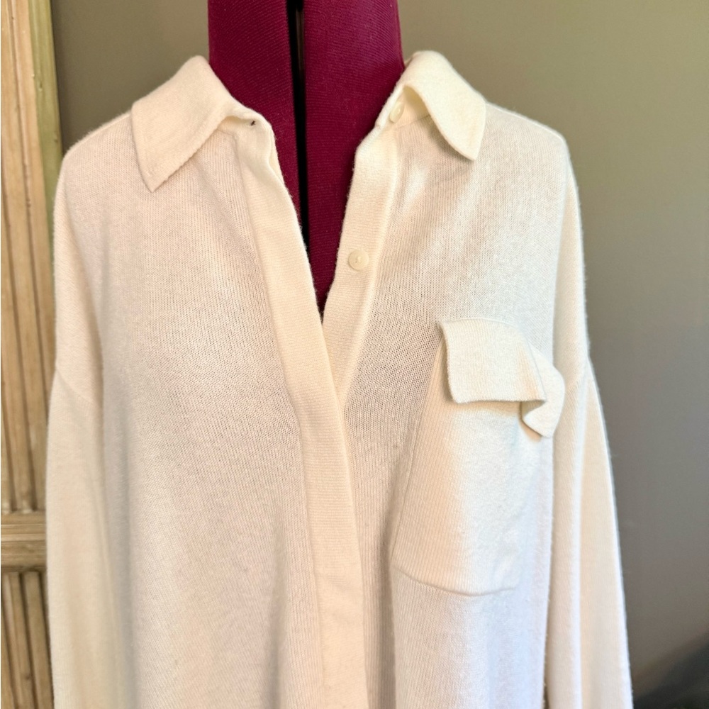 Reiss Off-White Wool Blend Shirt - Picture 2 of 8